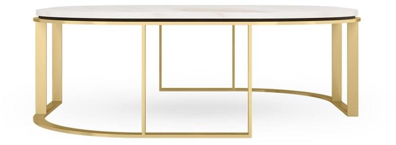 FRATO Низкий стол из латуни и камня  Ffu080023aaa  - Вид №1