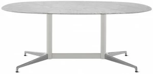 Herman Miller Овальный стол для переговоров из мрамора с системой прокладки кабелей Civic