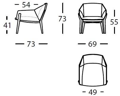 Sancal Кресло из ткани с подлокотниками Nido sun-id-1389102 - Вид №5
