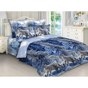 90762628 Комплект постельного белья Mercury Home Барсы 23932, двуспальный, бязь, разноцветный STLM-1041563