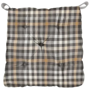 Сидушка Тартан 40x35 см цвет коричневый
