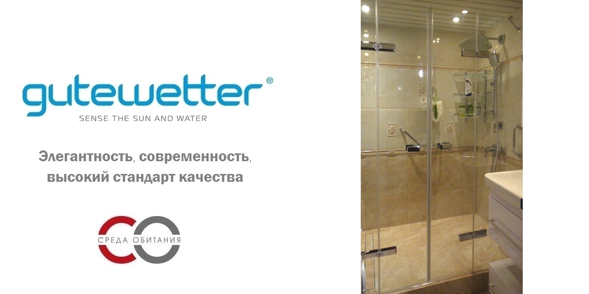 Душевые двери в нишу 260x200 GK-864 стекло прозрачное 6 мм GUTEWETTER TREND DOOR 260X200GK864 - Вид №1