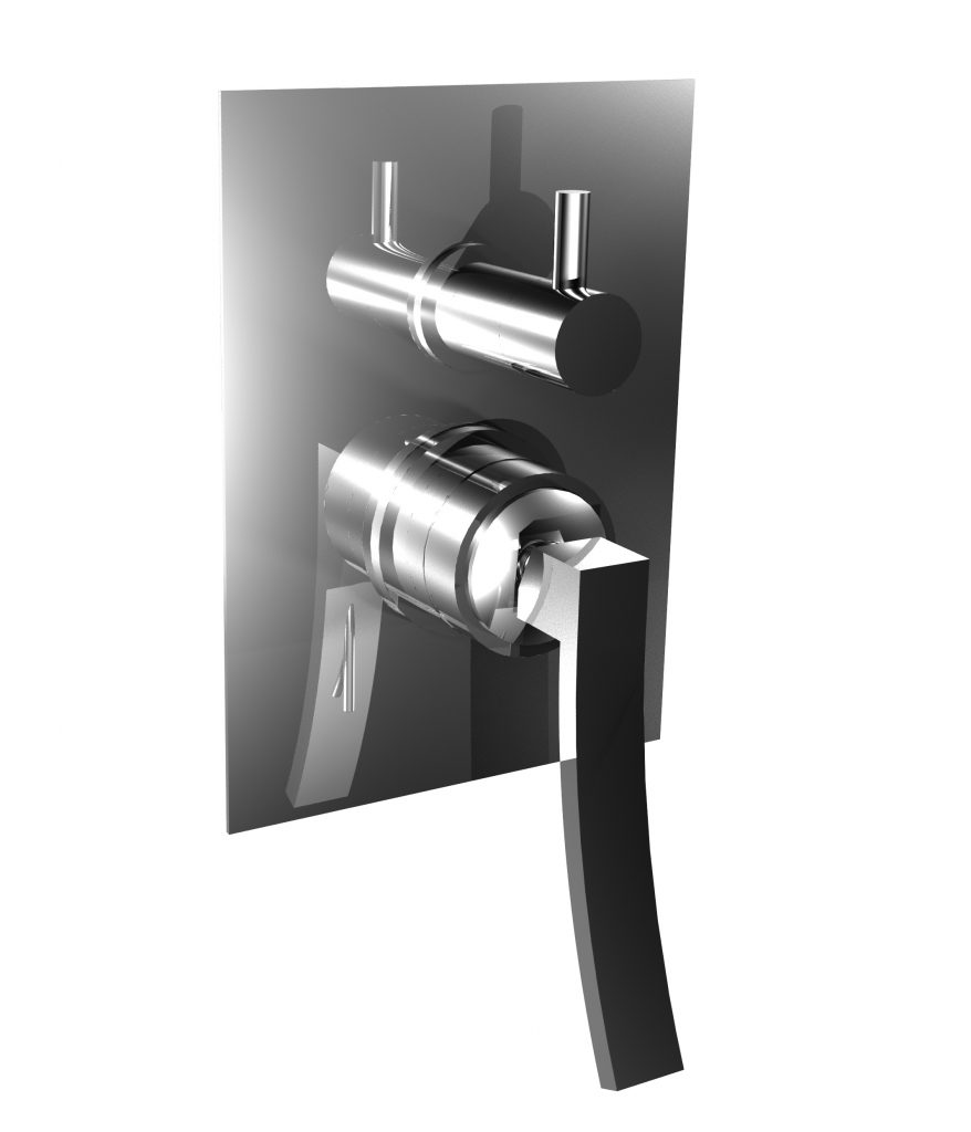 58519/3 Встроенный смеситель с механическим переключателем на 3 направления. Bongio Riva HT 