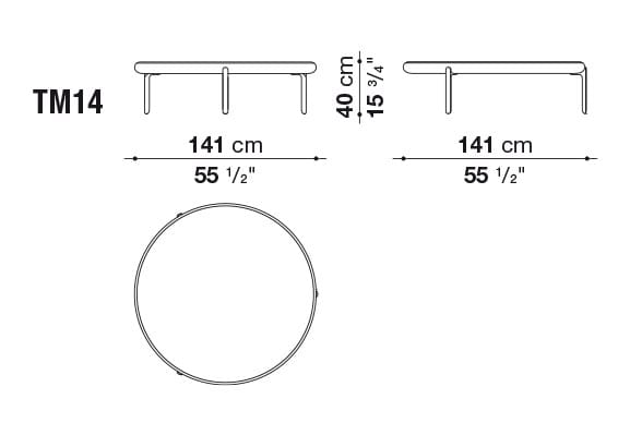 Круглый деревянный журнальный столик B&B Italia MARU ARCH-00104049 - Вид №4