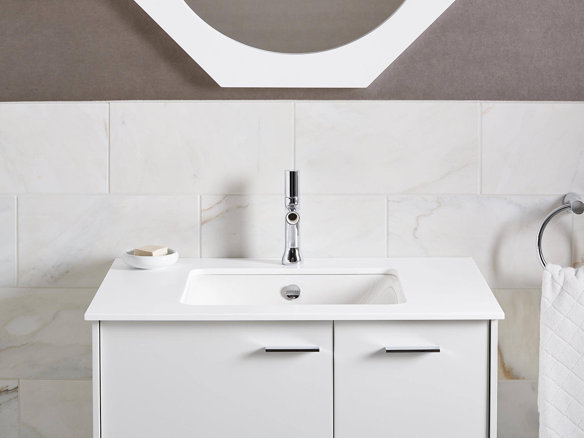 KOHLER Iron Plains Встраиваемая / устанавливаемая под столешницу раковина для ванной комнаты K-5400-96  - Вид №6