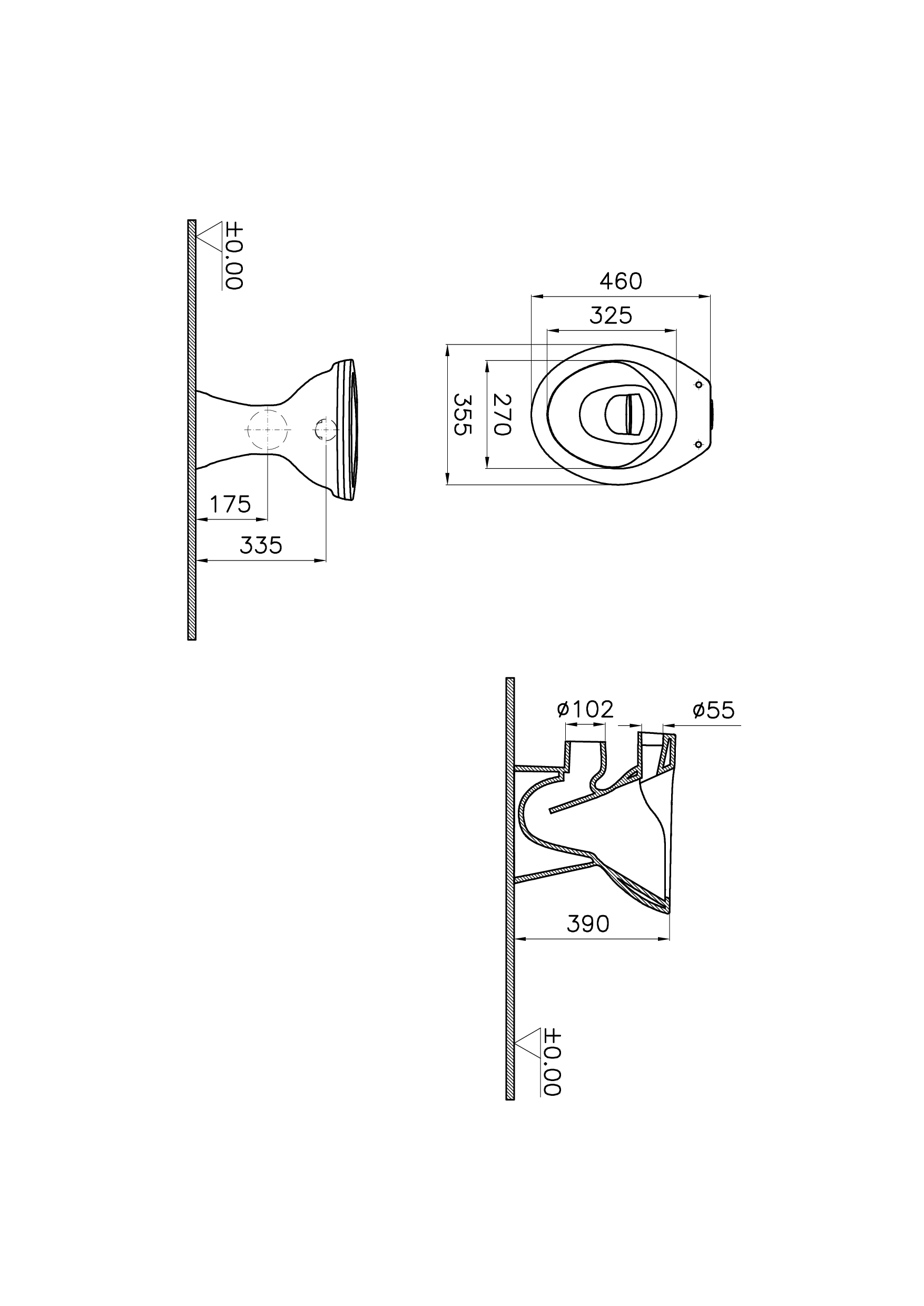 7858L003-1030 Биде Vitraglobal Normus  - Вид №1