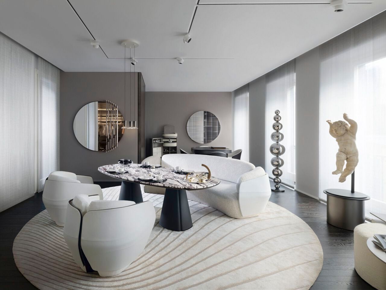 4-местный съемный тканевый диван Giorgetti Giorgetti Maserati Edition ARCH-00080351 - Вид №4