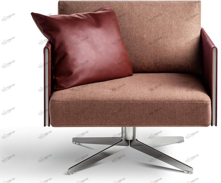 Poltrona Frau Вращающееся кресло из ткани с 4 спицами La collezione - divani e poltrone sun-id-1363405