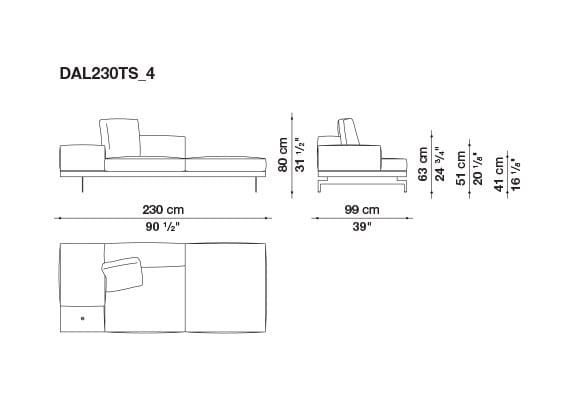 3-местный тканевый диван с полуостровом B&B Italia док ARCH-00061121 - Вид №171
