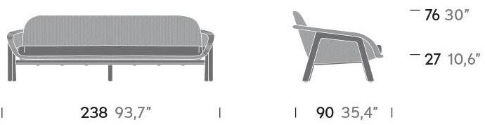 Kettal Садовый диван из синтетического волокна Vimini 15460 - Вид №5