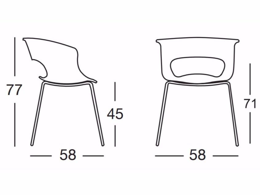 Штабелируемый стул из поликарбоната S-CAB MISS B ANTISHOCK ARCH-00049918 - Вид №3