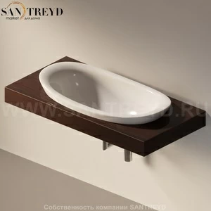 Flaminia IO e SI Столешница с отверстием под раковину темный дуб IO90M1.WD