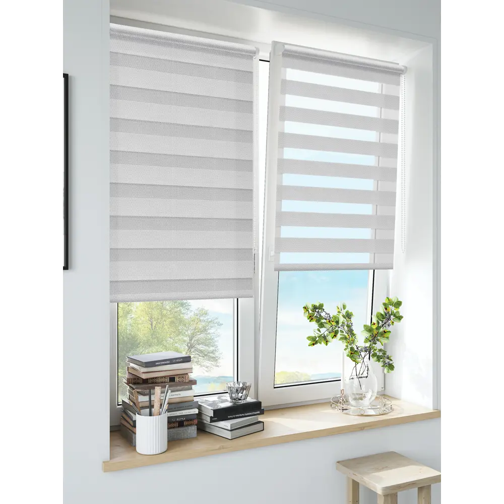 Штора рулонная день-ночь Liza 60x160 см серая MIAMOZA Коллекция 2024г STLM-2071584 - Вид №2