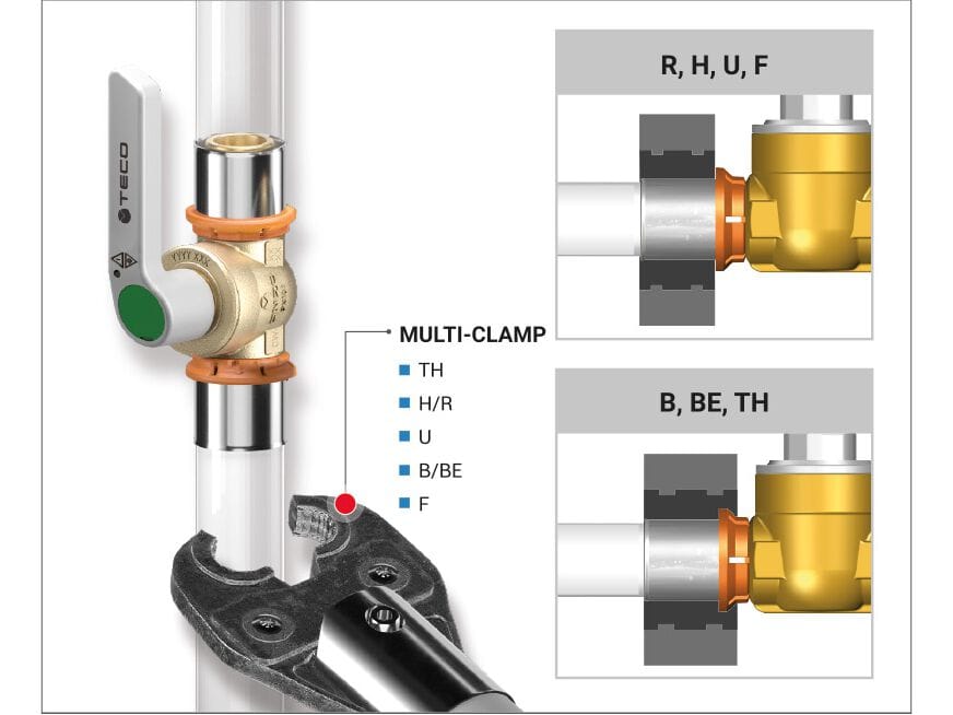 ПП-Р трубы прямой вариант топ вход шаровой кран TECO T4 PP-R ARCH-00104765 - Вид №2