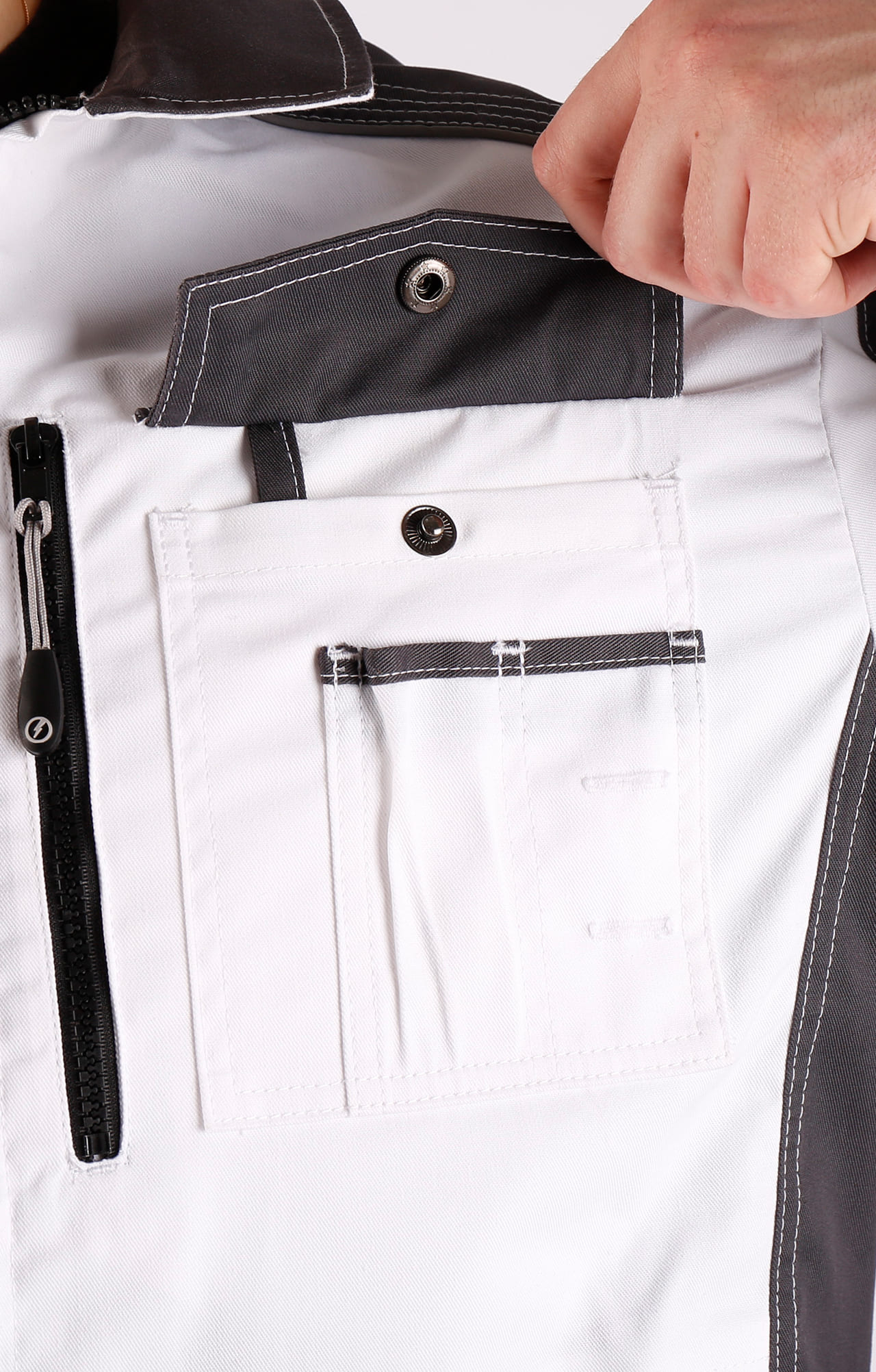 4974832 Костюм  NEW белый графит STATUS  Летняя спецодежда  размер 60-62/182-188  - Вид №14