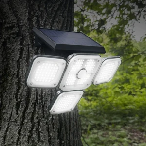 Светильник светодиодный уличный Duwi Solar LED PRO на солнечных батареях с ДУ 50Вт 6500К 1000Лм IP65 датчик движения черный