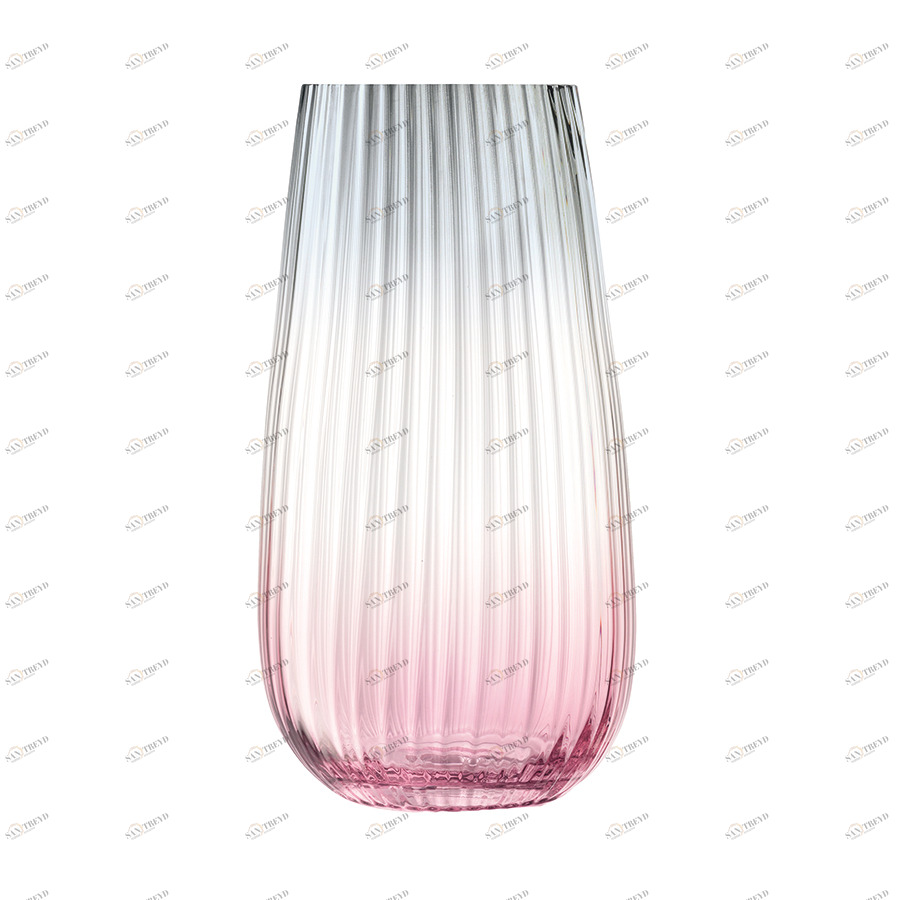 Ваза стеклянная 28 см розовая-серая Dusk LSA INTERNATIONAL ДИЗАЙНЕРСКИЕ 00-3880719 Розовый 
