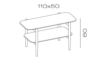 Прямоугольный журнальный столик из бука Vergés Сельва ARCH-00131563 - Вид №5