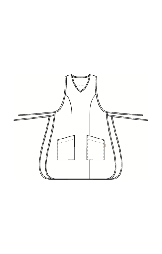 60644 Фартук-накидка dark blue (темно-синий) CAMILLA  Одежда для официантов  размер  - Вид №2