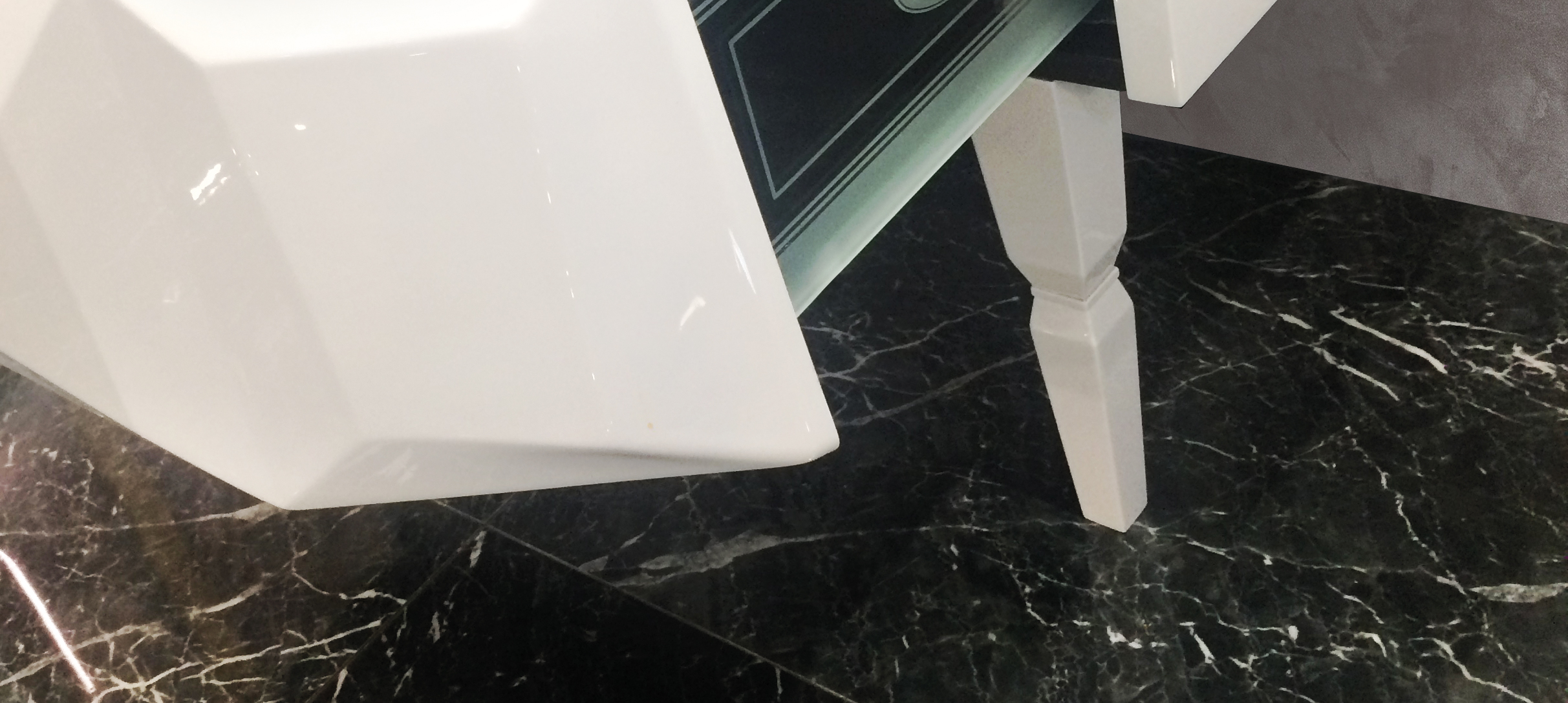 У40387 Тумба с раковиной Crystal 90, 2я, White 1 Marka Crystal - Вид №3