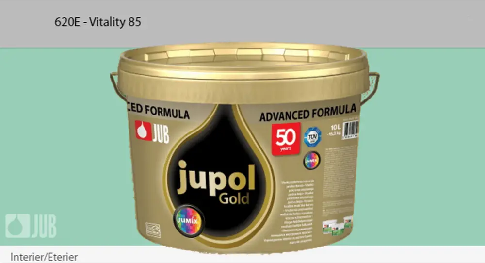 91064818 Краска для стен и потолков JUB 1009809-620E JUPOL GOLD цвет бирюзовый база А 5 л STLM-0464730