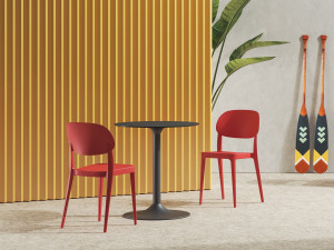 Круглый стол из меламиновой ткани