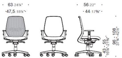 ESTEL GROUP Мягкое офисное кресло из ткани с 5 спицами sun-id-1464435 - Вид №3