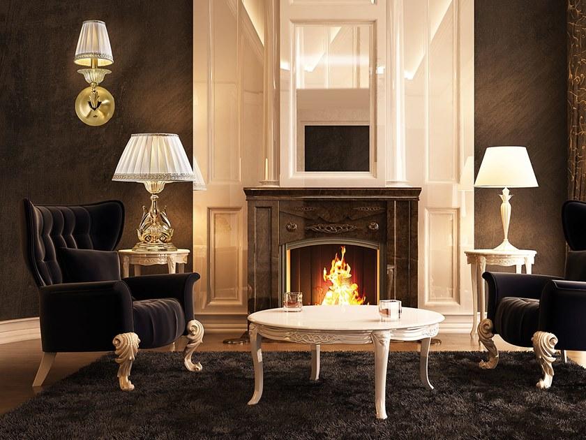 Possoni Illuminazione Бра из атласной латуни с хрусталем и абажуром Lucilla 550/a1 - Вид №1