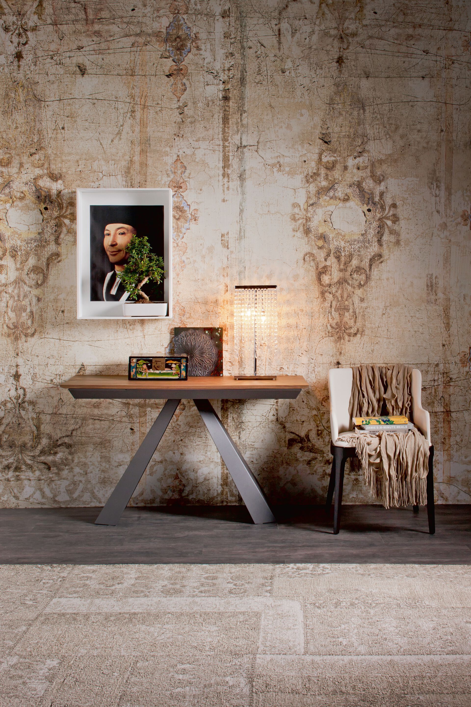 Выдвижная консоль из стали и дерева Cattelan italia CONVIVIUM ARCH-00123590 - Вид №7