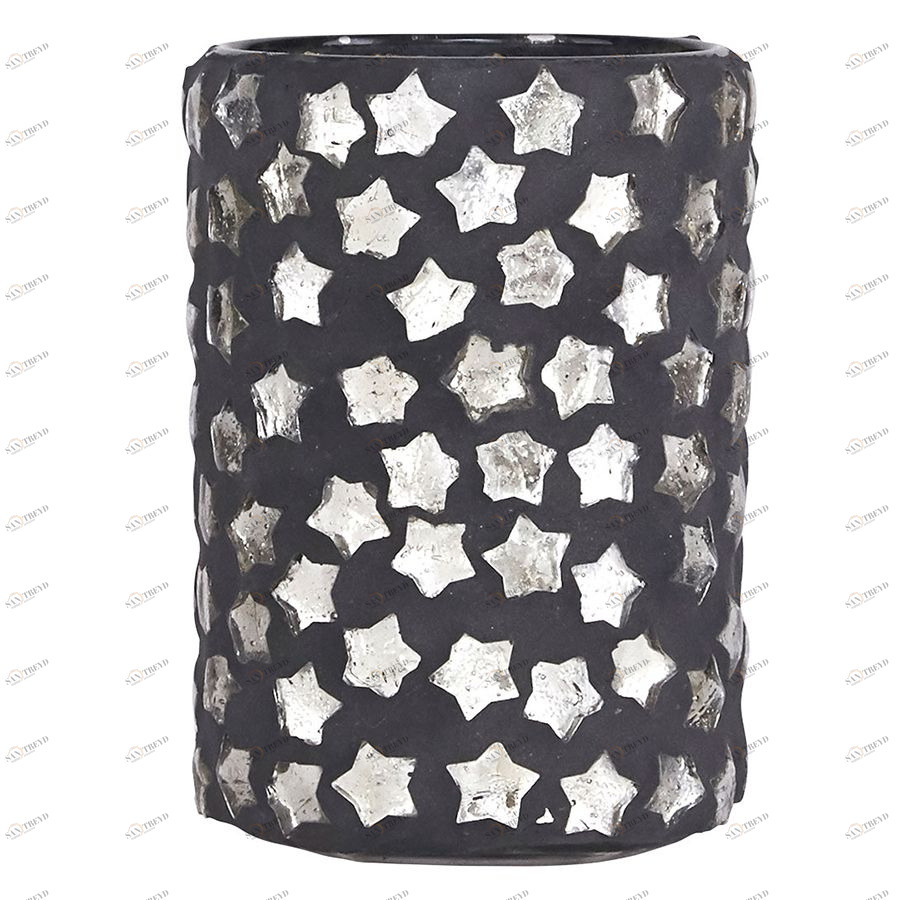 Подсвечник стеклянный Big star черный House Doctor BK0203