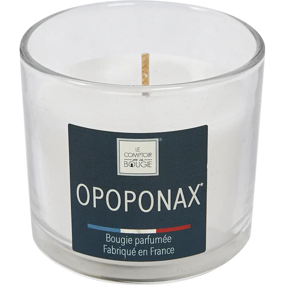 Свеча ароматизированная в стакане Опопонакса белая 6.5 см Atmosphera STLM-2133838 - Вид №1