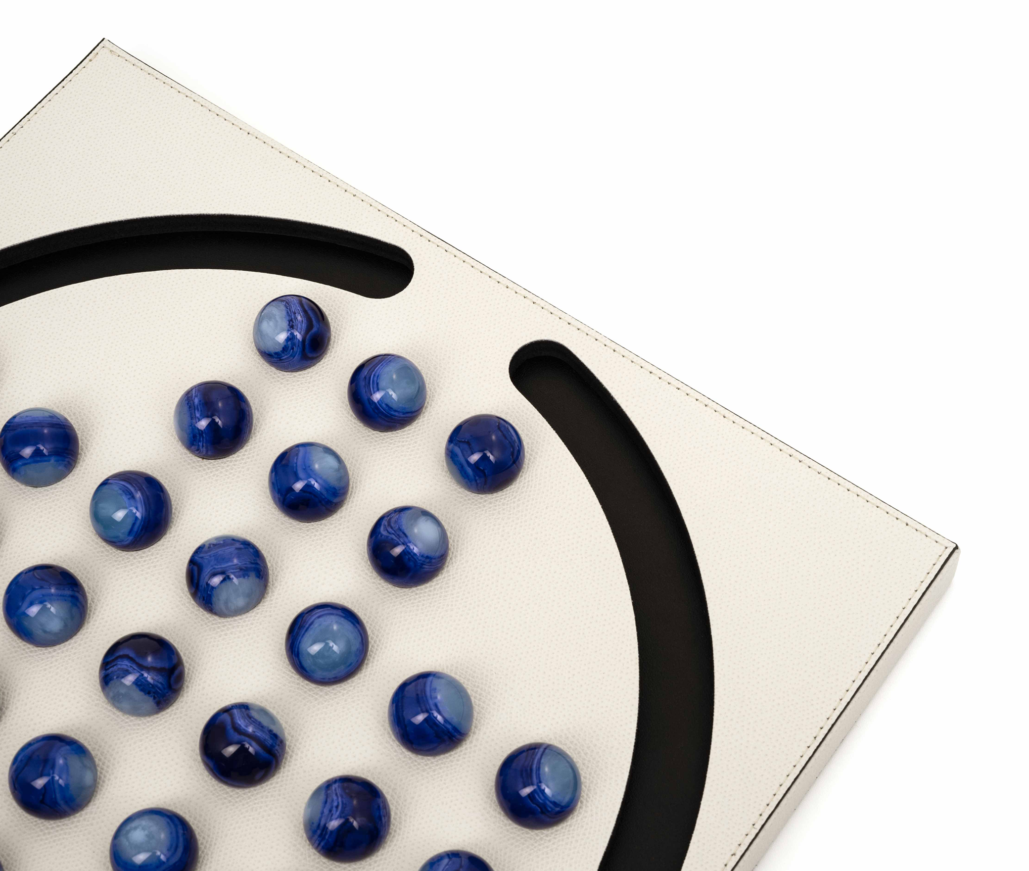 Пасьянс «Колышек» с синими пешками - 39X39XH2,5 см / Grained-Leather_earth Pinetti 00.1033.029.049 - Вид №4