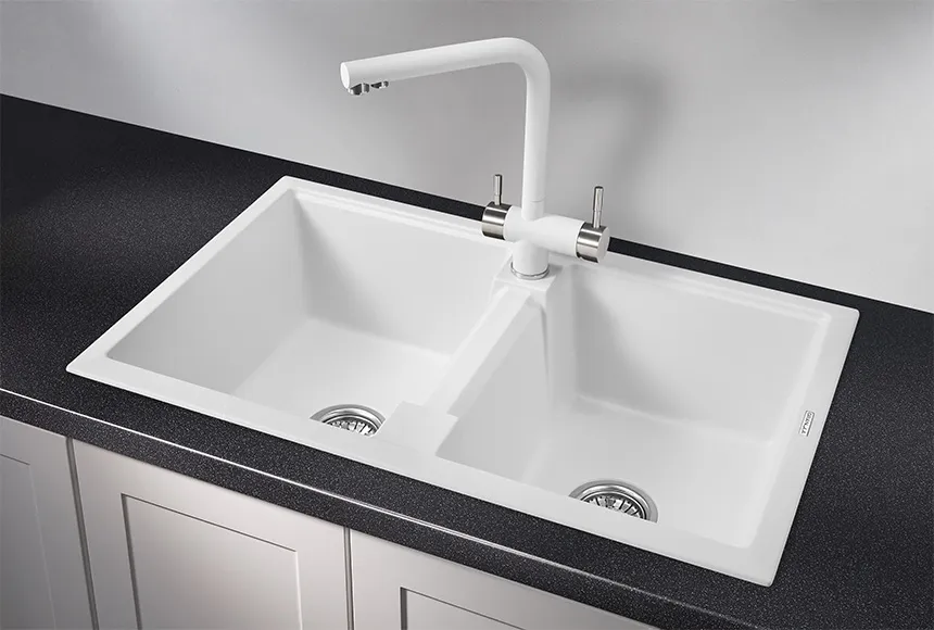 8101, АРКТИК (БЕЛЫЙ), кухонная мойка, кварц GRANULA 8101-ST287
