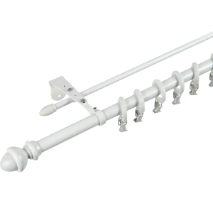 Карниз двухрядный Classic 160 см металл цвет белый