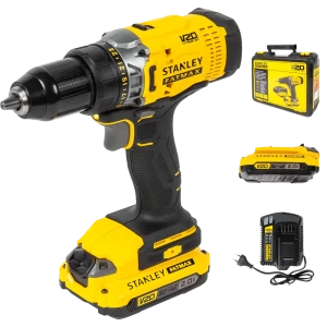 Дрель-шуруповерт аккумуляторная Stanley Fatmax SCD708D2K, 18 В Li-ion 2x2 Ач