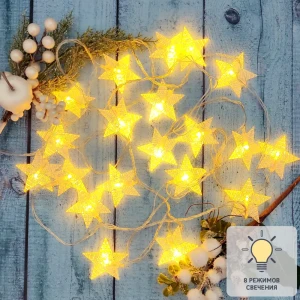 88943031 Электрогирлянда Звезды 3 м теплый белый свет STLM-1432288
