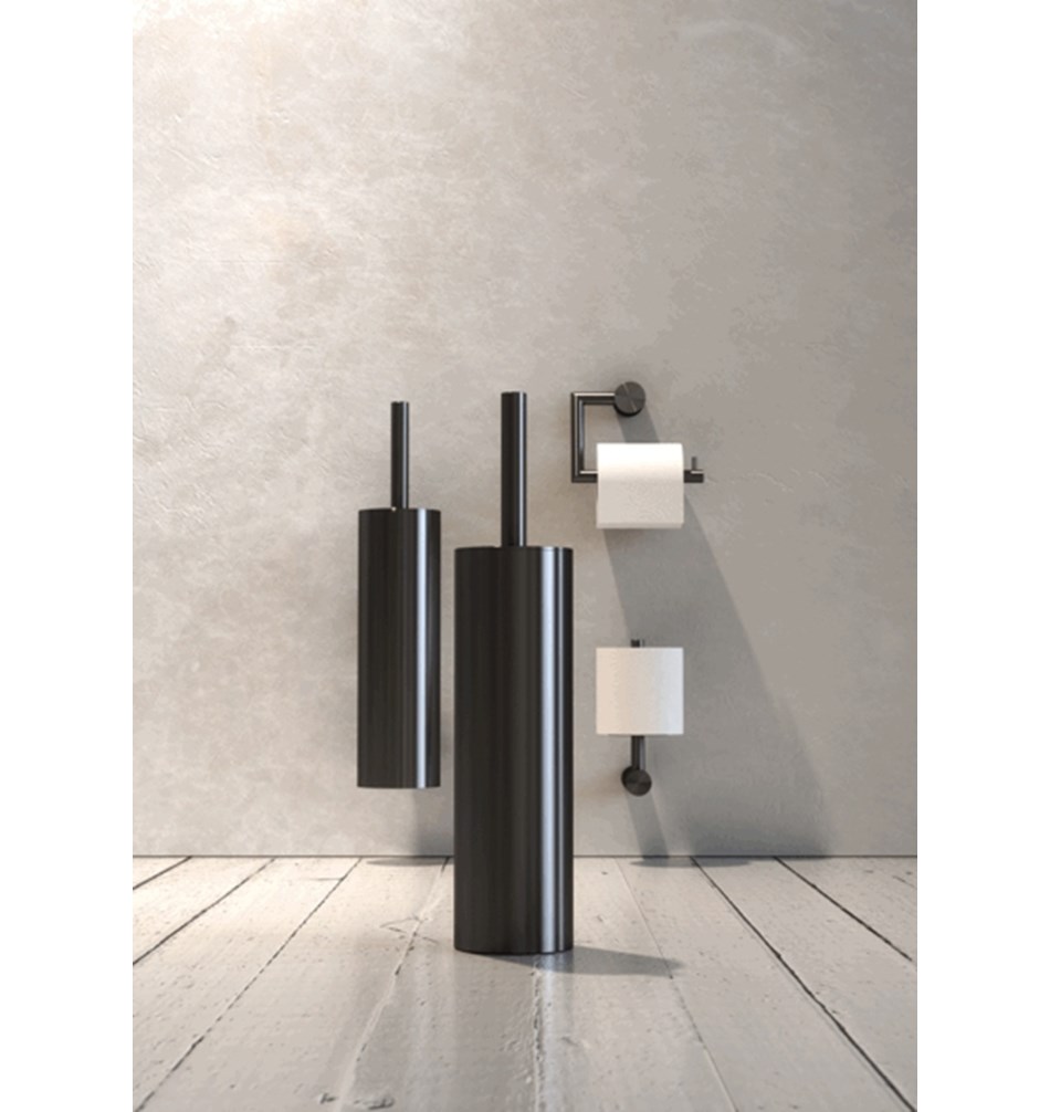 FROST Ершик для унитаза 1, напольный » матовый черный   N1910-BCB  - Вид №1