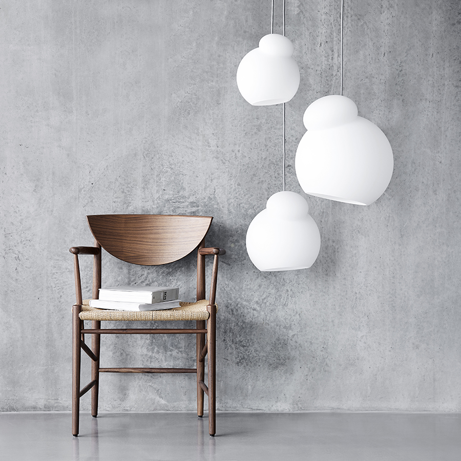 118471 Лампа подвесная air, 39хD34 см, белое опаловое стекло Frandsen  - Вид №5