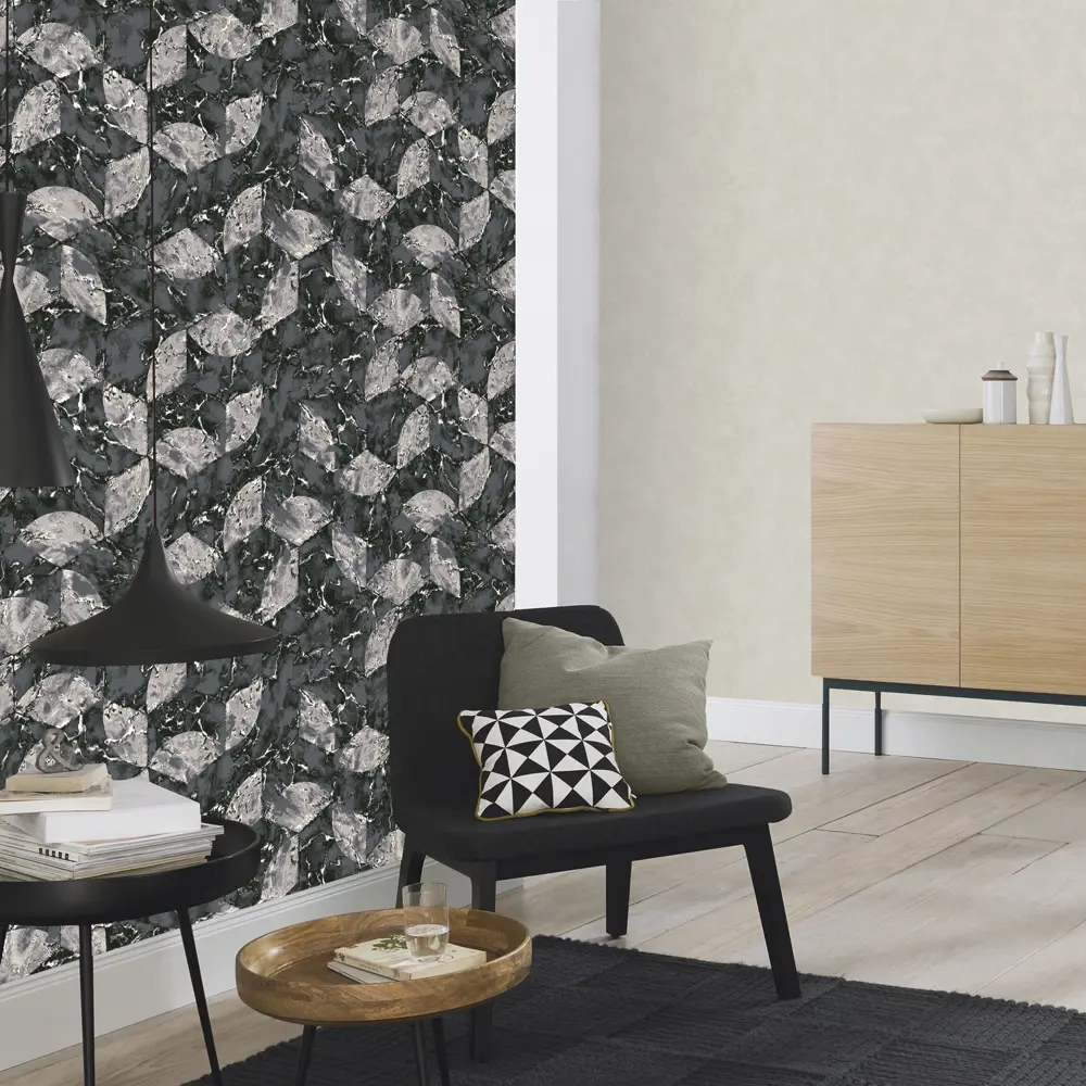 Обои флизелиновые Erismann Andrea темно-серые 1.06 м ЭР60637-07 STLM-2047321 - Вид №3