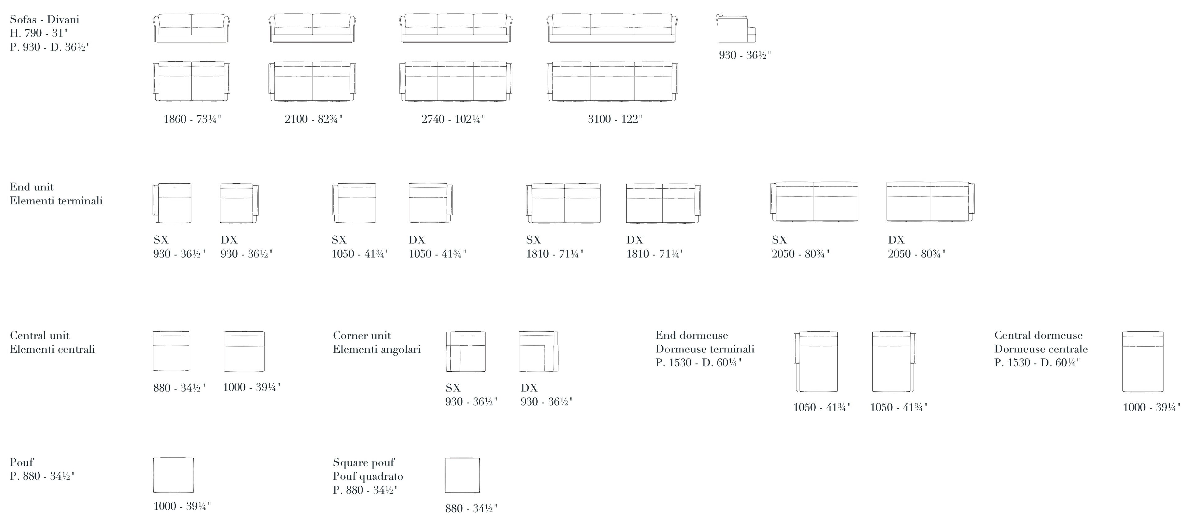 Модульный угловой диван из ткани Lema GROOVY ARCH-00144028 - Вид №8