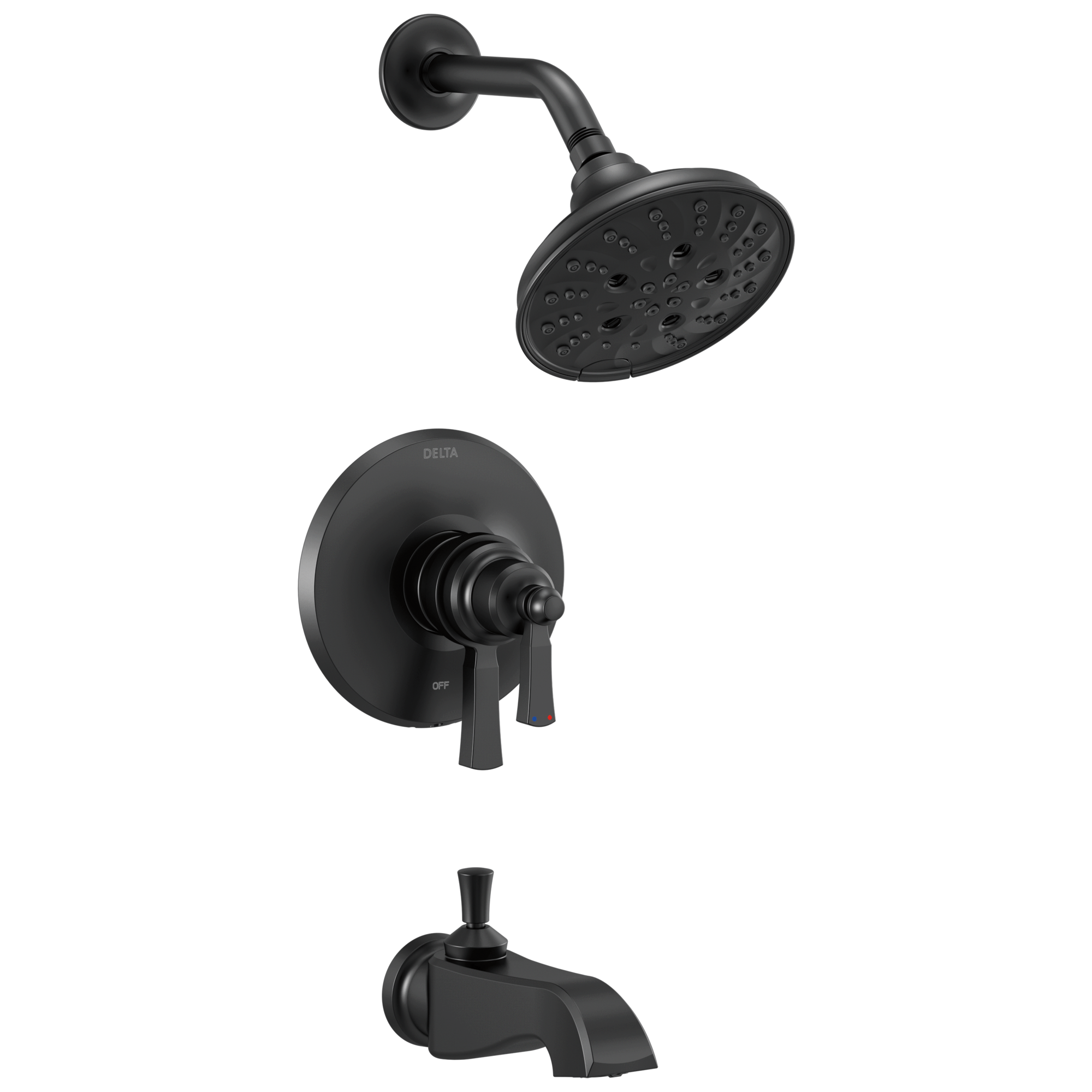 T17456-BL Панель Monitor 17 Series для ванны и душа Delta Faucet Dorval Матовый черный 