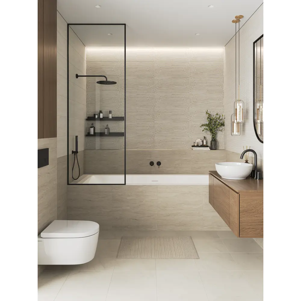 Настенная плитка Unitile Antica 03 25x60 см 1.2 м² матовая цвет бежевый 89451629 STLM-2199583  - Вид №5