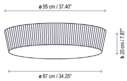 BOVER Потолочный светильник из ткани прямого света Plafonet sun-id-1349793 - Вид №7