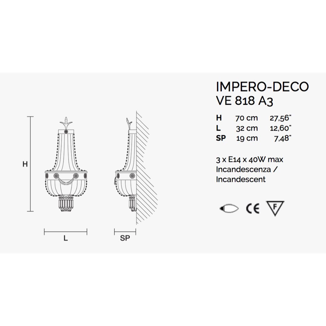 Masiero VE 818/A3 бра ve818a3 - Вид №1