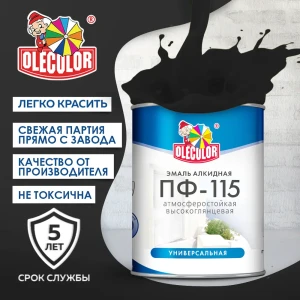 90743880 Эмаль OLECOLOR 4300000245 цвет черный 1.8 кг STLM-0855468