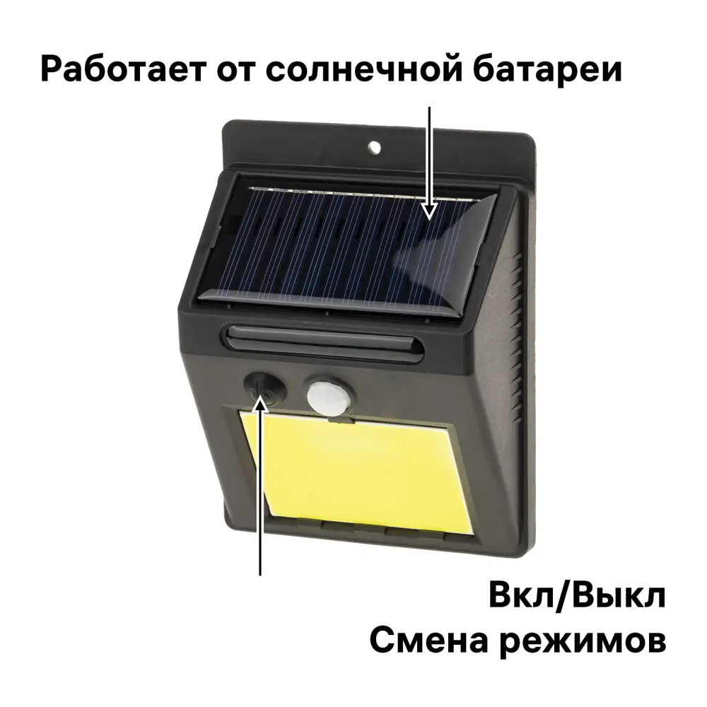 Светильник светодиодный уличный Duwi Solar LED на солнечных батареях 5Вт 6500К 400Лм IP65 c датчиком движения черный STLM-2135653 - Вид №5