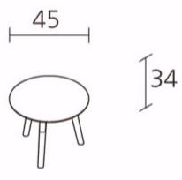 Alias Круглый журнальный столик из массива дерева Kayak sun-id-1435768 - Вид №1