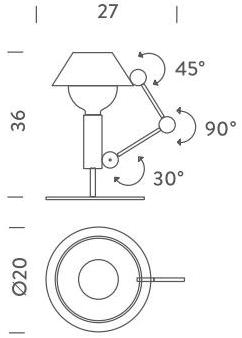 NEMO Регулируемая настольная лампа из стали Mr. light sun-id-1415083 - Вид №4