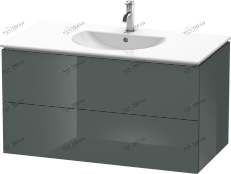 LC626303838 Тумбочка подвесная L-Cube #LC6263 1020 x 534 мм Доломитово-серый глянцевый лак Duravit