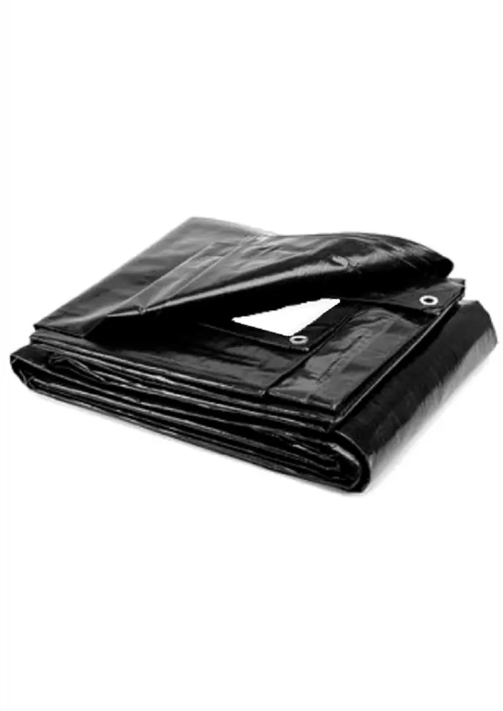 91083816 Тент с люверсами укрывной МТ-Пак Торг 4x5м 230г/м² черно-белый STLM-0475794